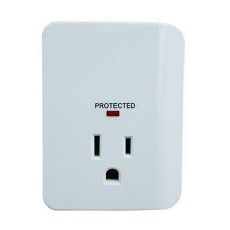 MASTER ELECTRONICS Gloss White Single Power Outlet Surge Tap 148062